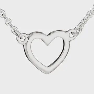 Amore Sterling Silver Heart Necklace