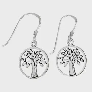Amazing Apple Tree Sterling Silver Dangle Earrings