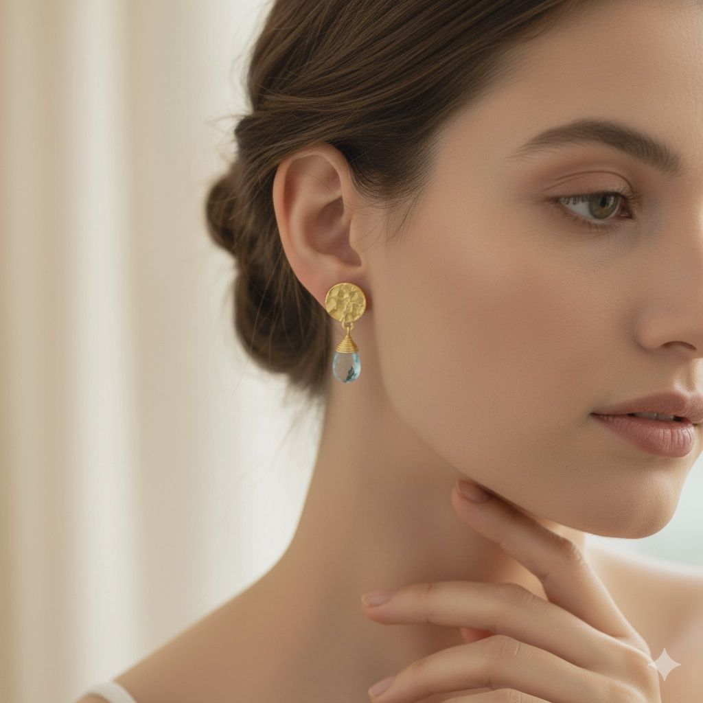 Blue Topaz Abigail Earring