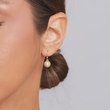 Dove Earring Gold Plated Pearl