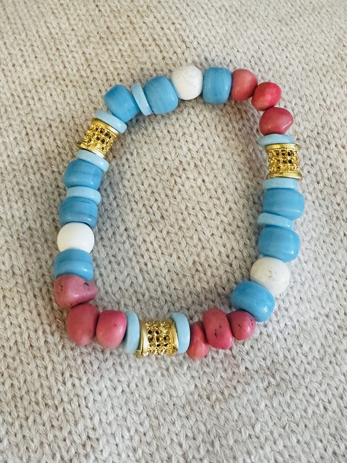 Candy Colored Bracelet with Gold Vermeil