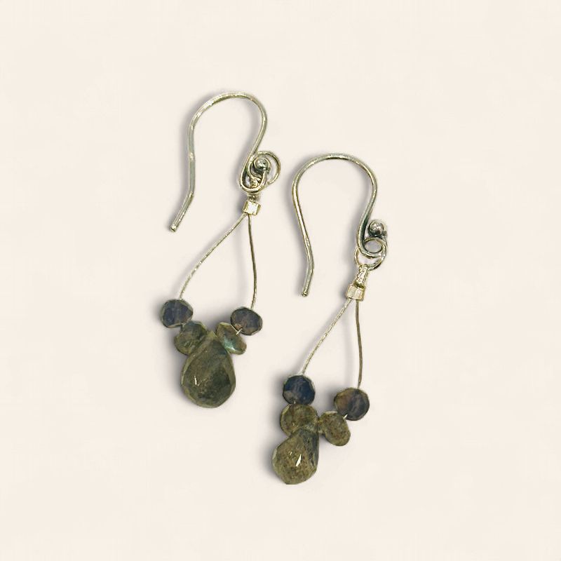Labradorite and Sterling Earrings