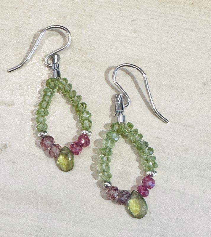 Peridot &amp; Tourmaline Earrings
