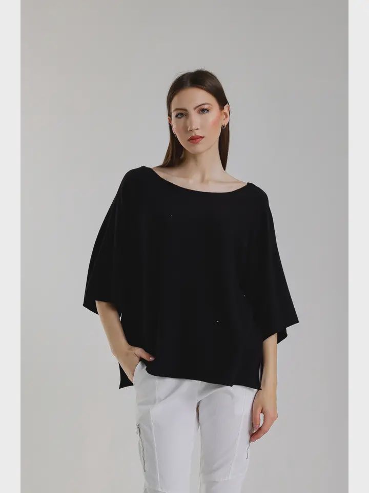 Seriously Soft Boat Neck Sweater, Color: Black