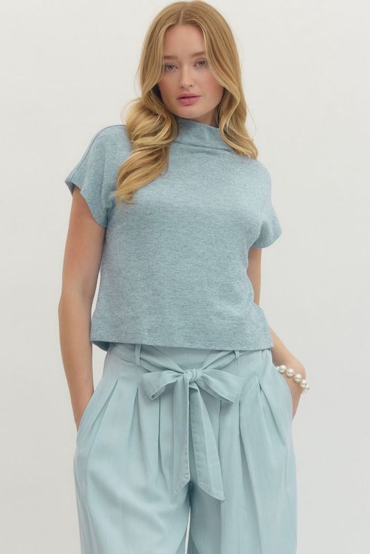 Supersoft Mock Tneck Top