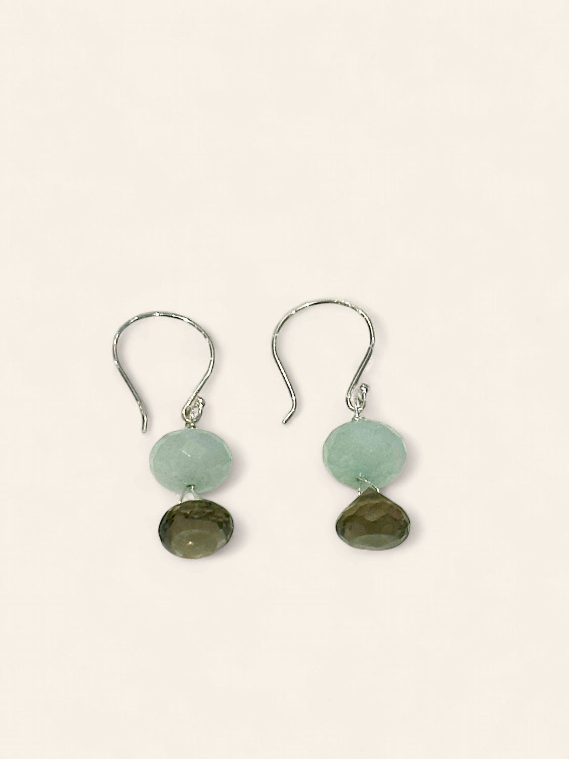 Amazonite and Topaz Earrings on Sterling Silver Hooks
