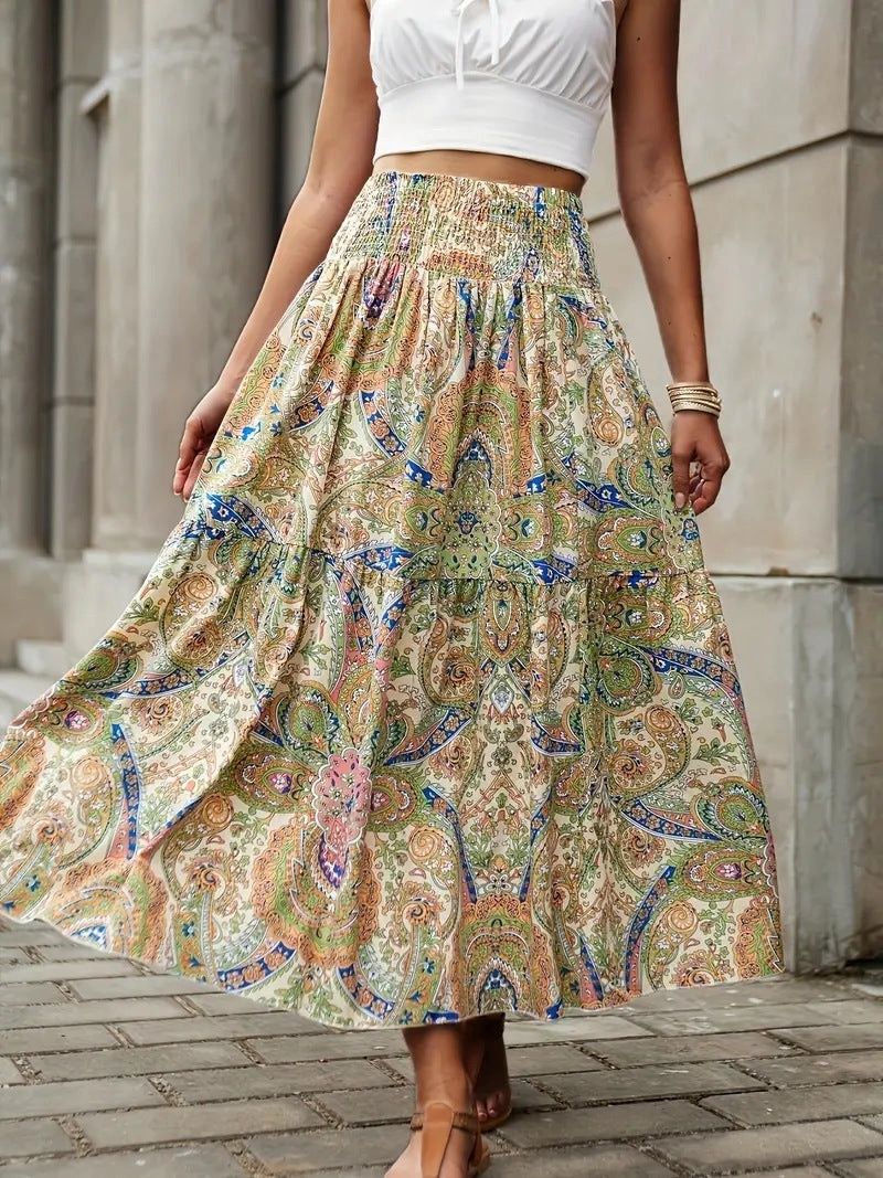 Boho Printed Skirt