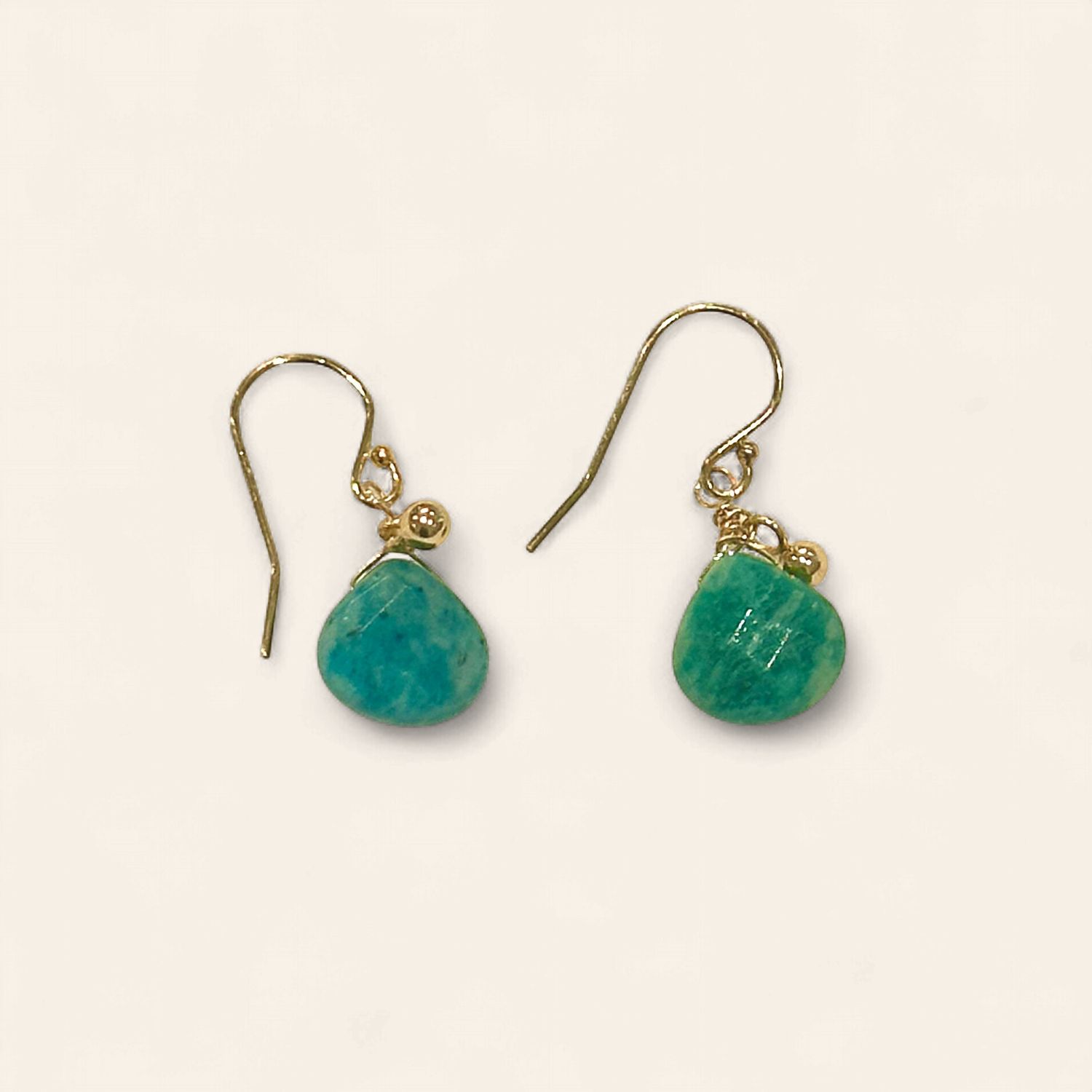 Blue-ish Green Briolette Earrings