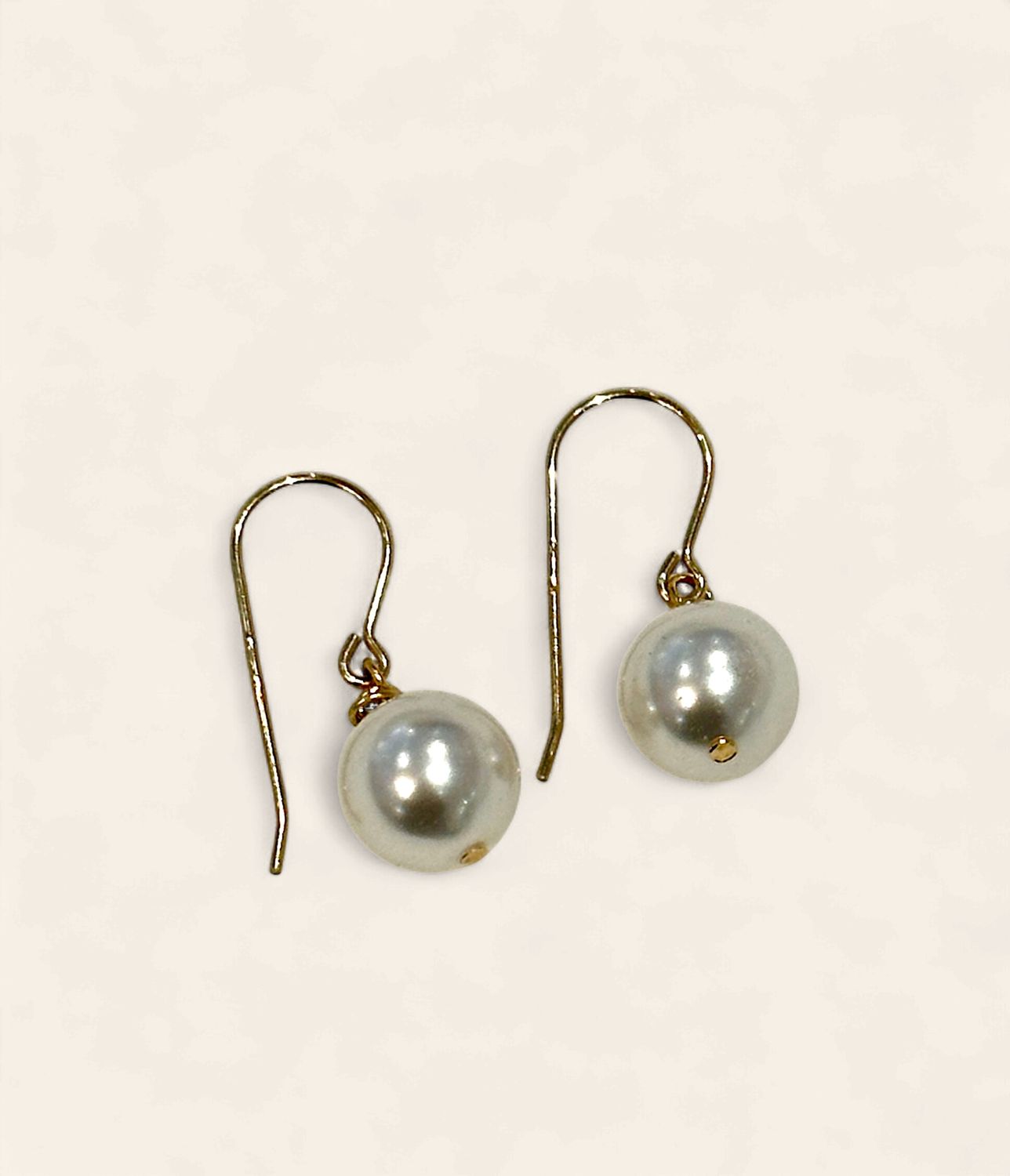 Gold Fill Crystal Pearl Earrings