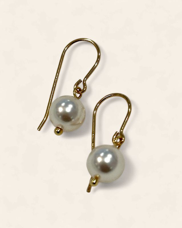 Crystal Pearl Dangle Earrings
