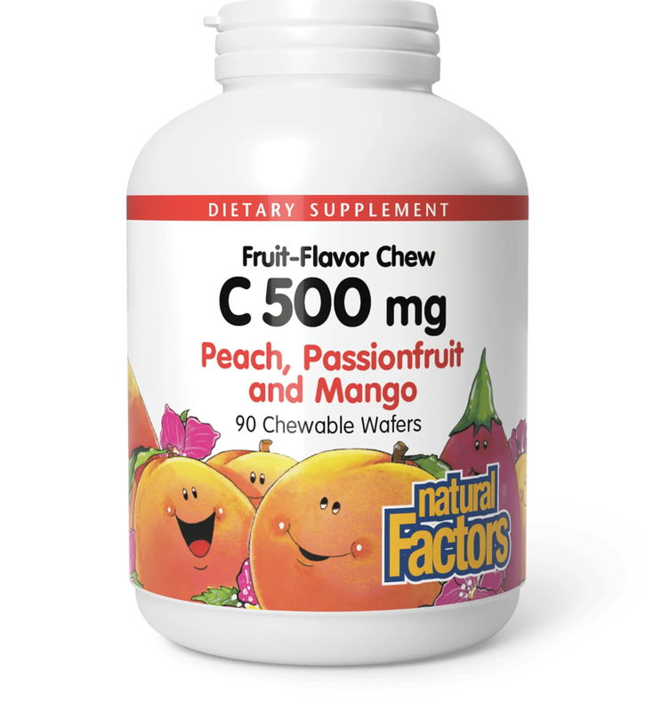 Vitamin C 500 mg 100% Fruit Chew Peach