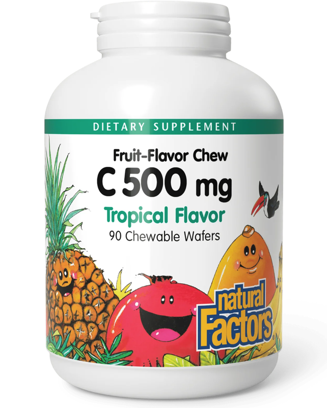 Vitamin C 500 mg 100% Fruit Chew Tropical