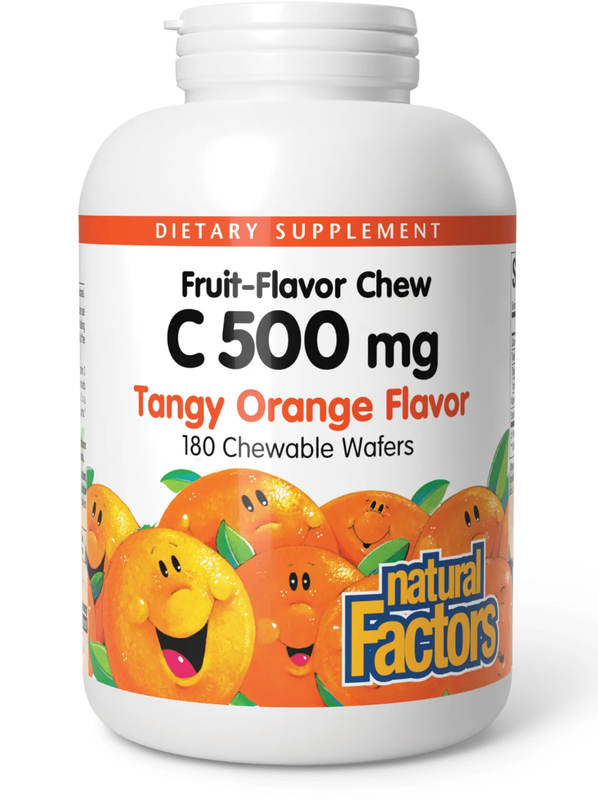 Vitamin C 500 mg 100% Fruit Chew Orange