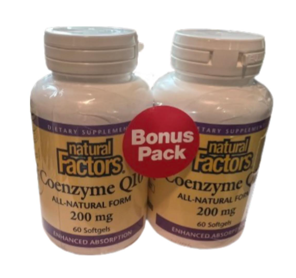 Coenzyme Q10 (Coq10 200Mg) Bonus Pack 120 softgels total