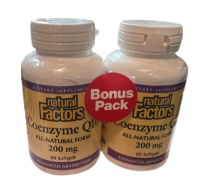 Coenzyme Q10 (Coq10 200Mg) Bonus Pack 120 softgels total