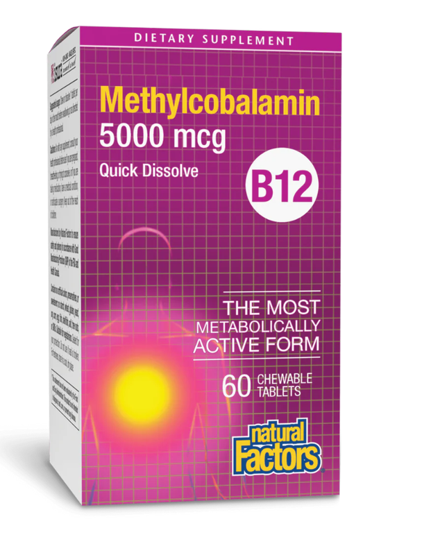 B12 Methylcobalamin 5,000 mcg 60 tablets