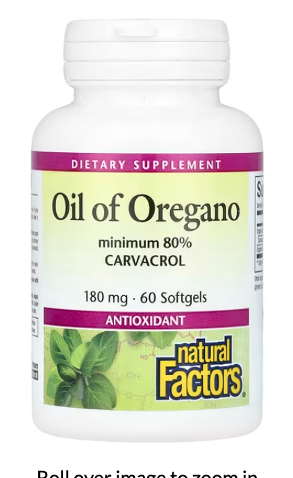 Oil Of Oregano 180mg 60 Softgels