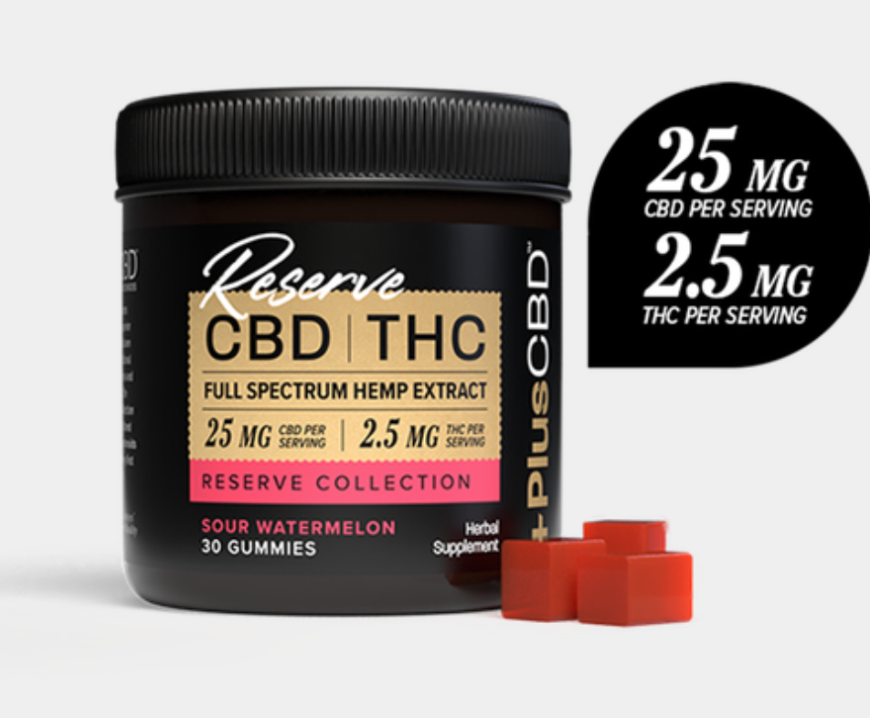 CBD Gummies Reserve 25mg CBD | 2.5mg THC 30ct Sour Watermelon