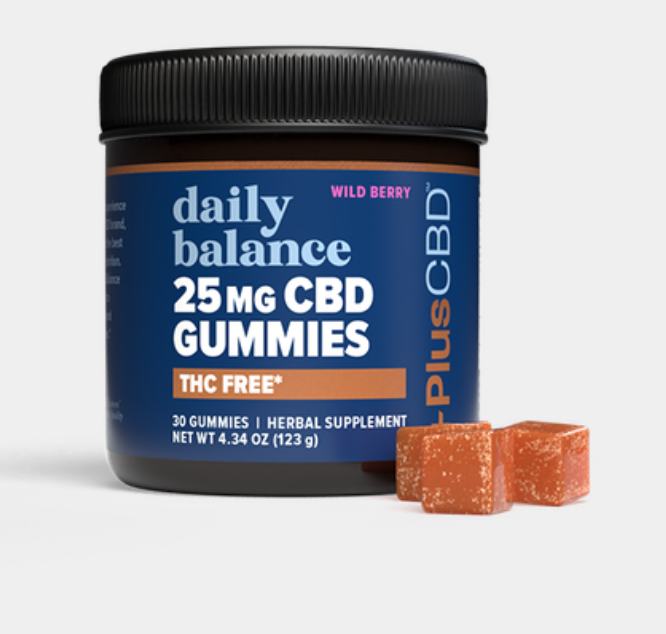 THC Free 25 Mg CBD Gummies Wild Berry 30 Ct