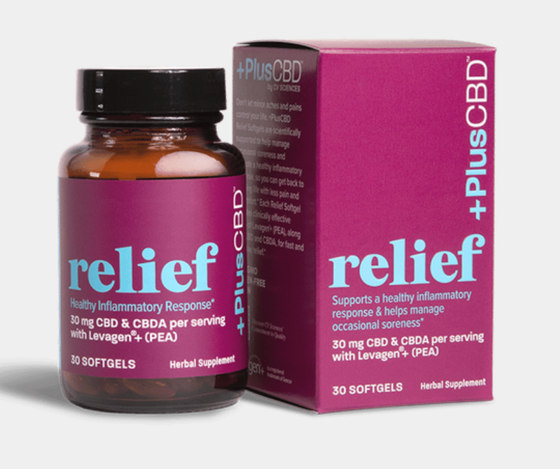 CBD Relief Softgel Capsules 30mg CBD/CBDA 30ct