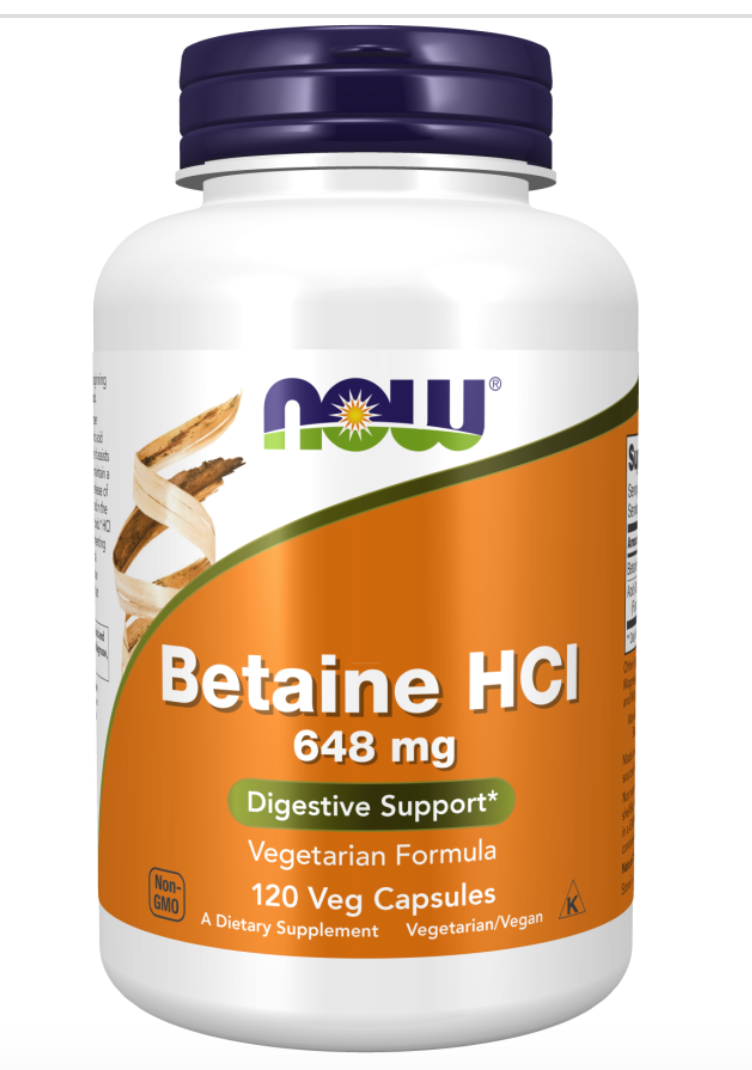 Betaine HCl 648 mg Veg Capsules
