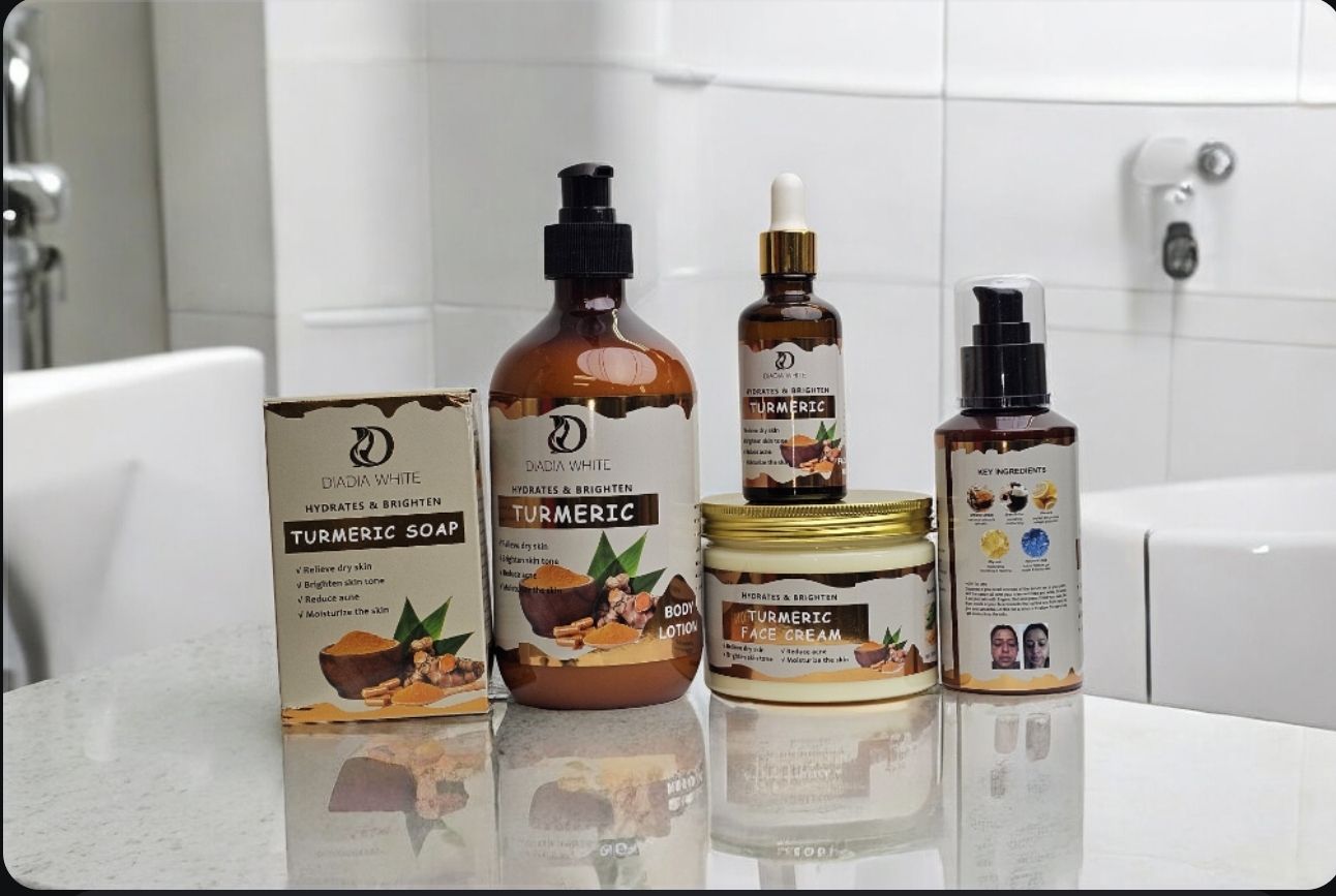 Turmeric Face Serum ,lotion,  soap,face Cre whitening Ance  Corrector Dark Spots