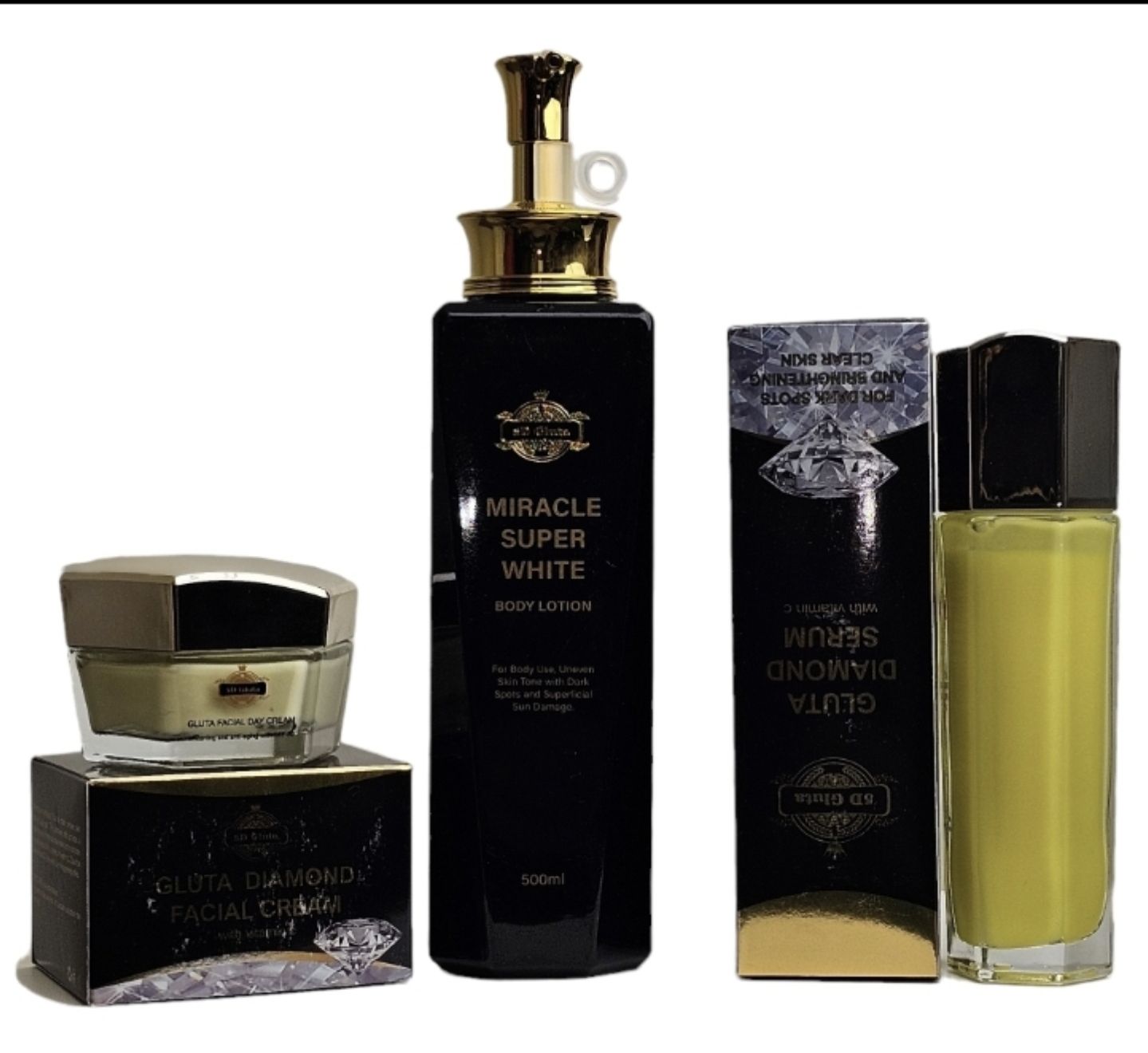 Super Eclaircisant Glutathion Body lotion  serum &  Face Cream Whitening Booster