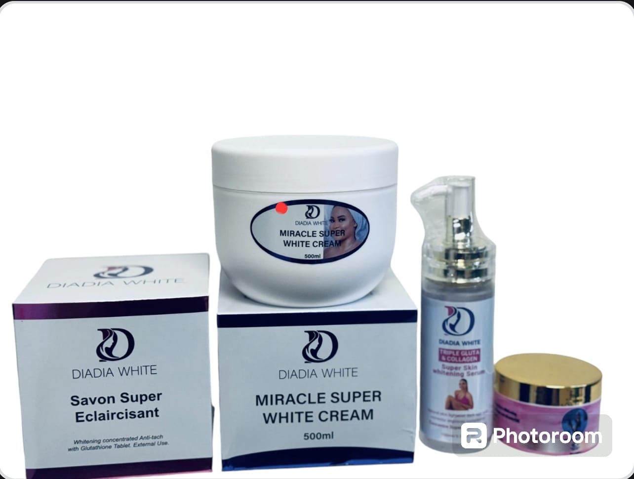 Skin whitening Miracle Super White Cream Strong Whitening Body , cream soap, face cream and Serum