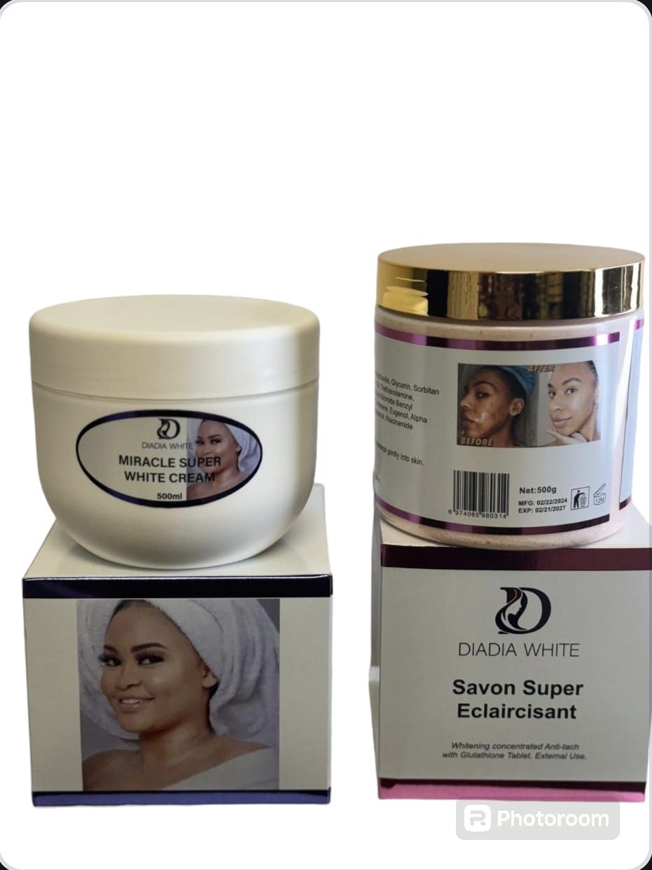Skin whitening Miracle Super White Cream Strong Whitening Body And cream soap,