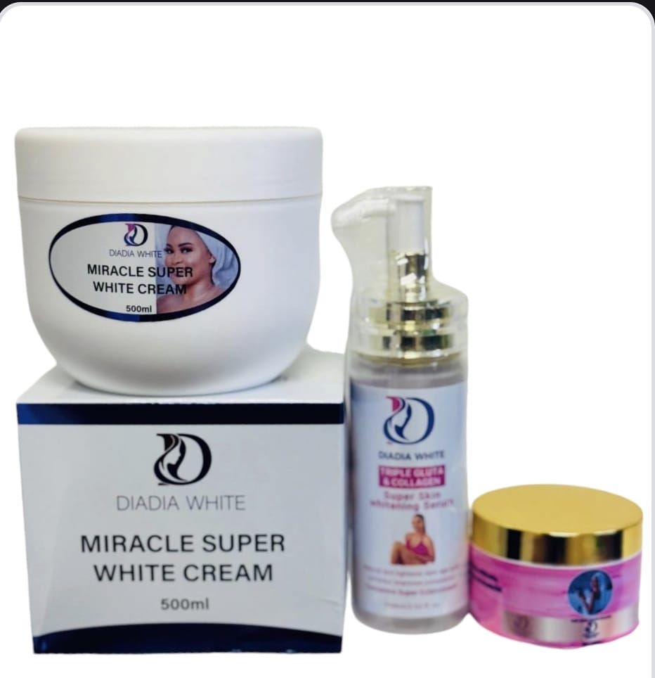 Skin whitening Miracle Super White Cream Strong Whitening Body cream , face cream and Serum