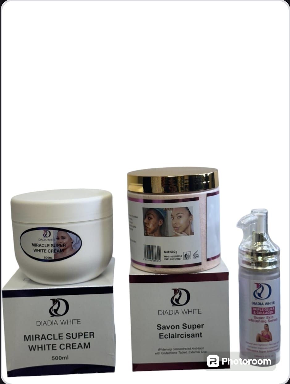 Skin whitening Miracle Super White Cream Strong Whitening Body , cream soap, and Serum