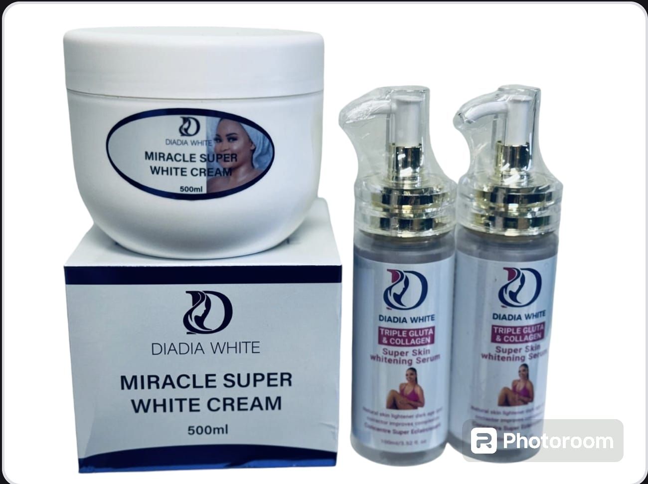 Miracle Super White Cream and whitening serum