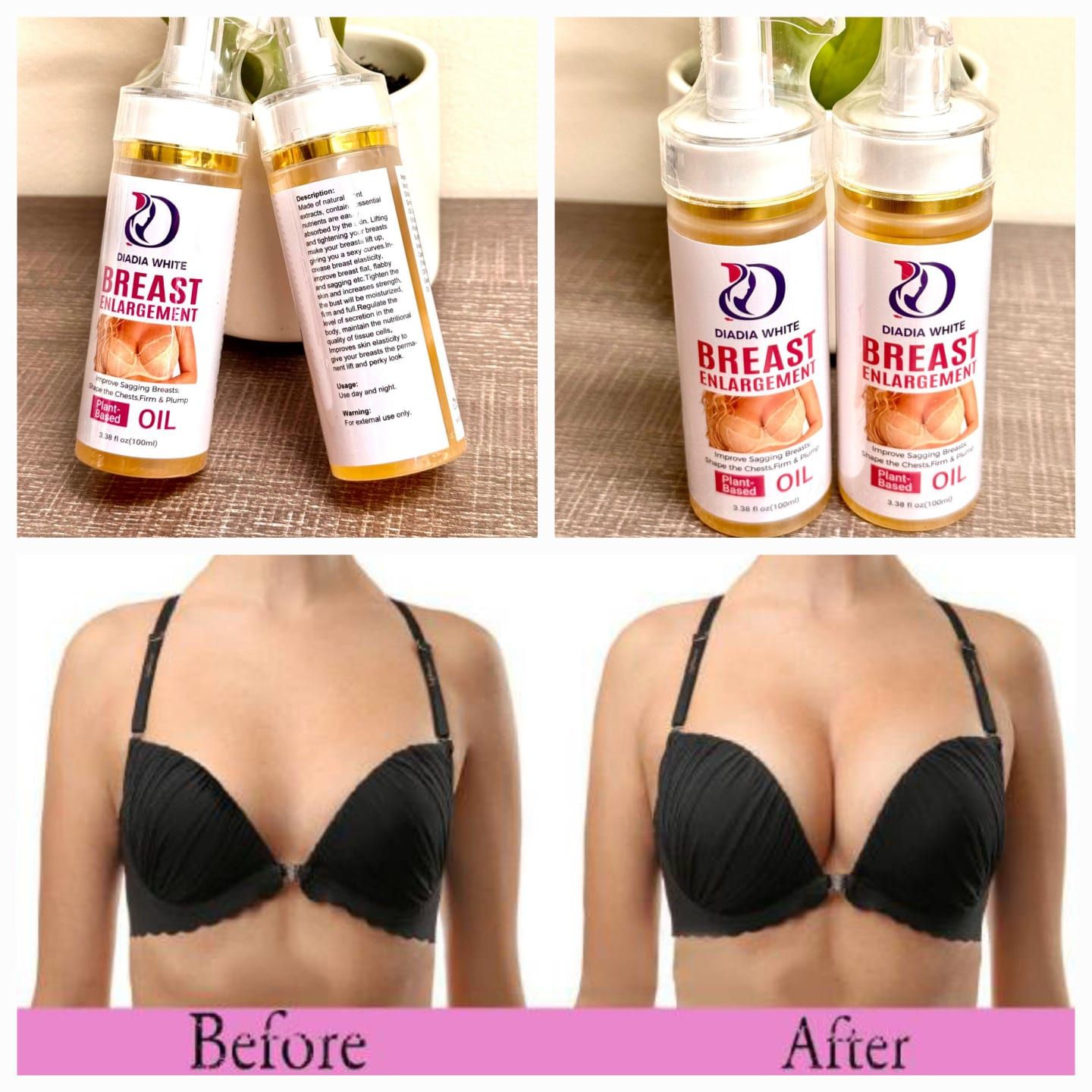 Essential Oil breast growth increase massage oil Breast Augmentation Breast 100ml