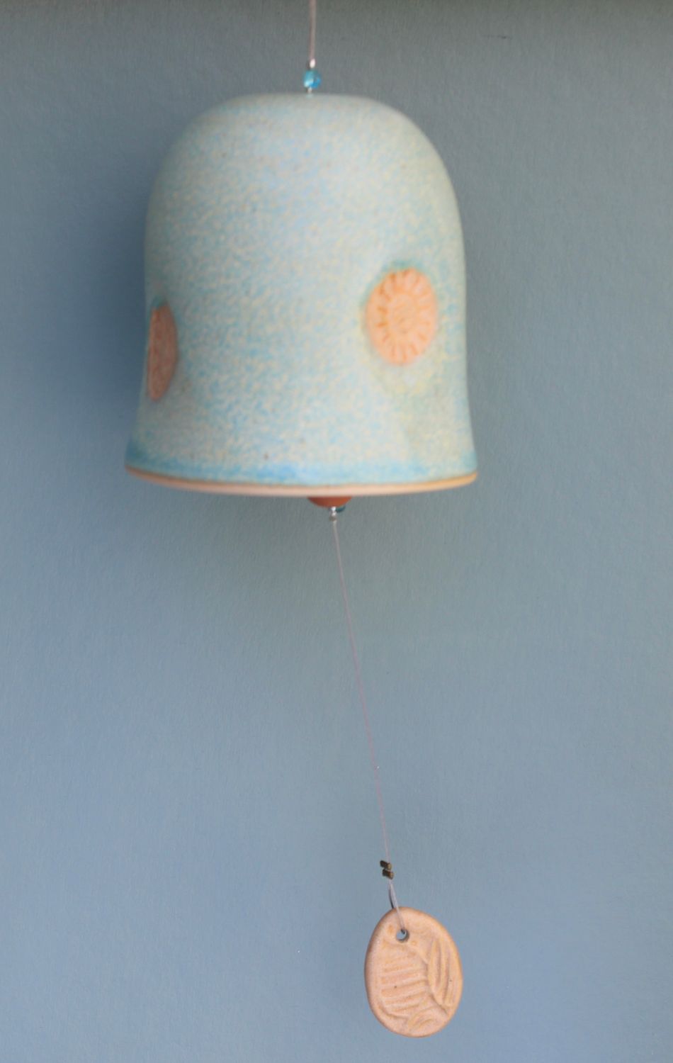 CERAMIC BELL- Blue-orange