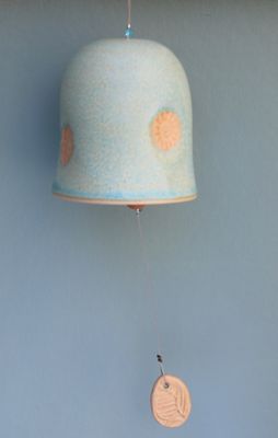 CERAMIC BELL- Blue-orange