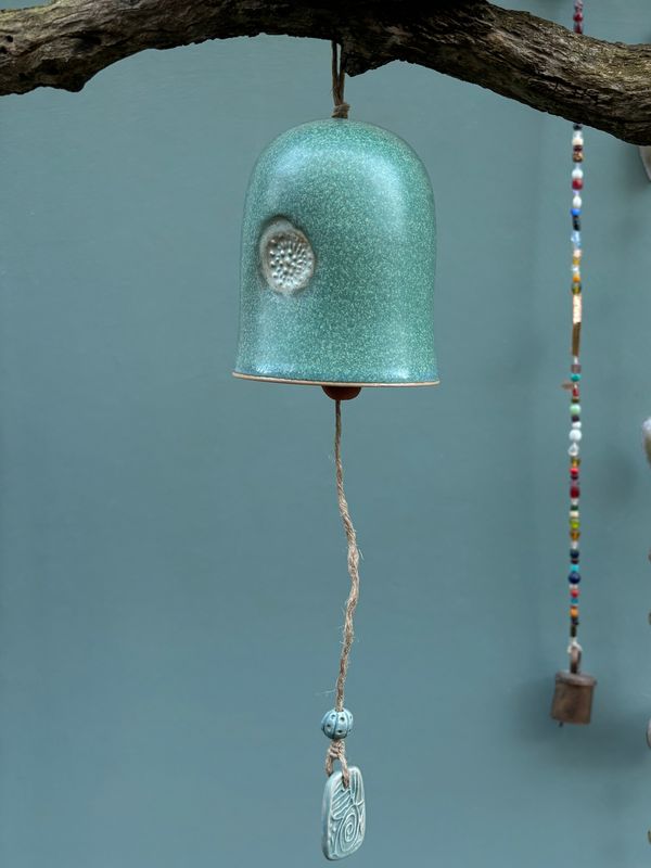 CERAMIC BELL- Green/Teal