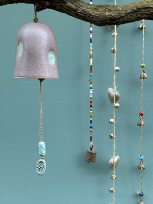 CERAMIC BELL- Purple
