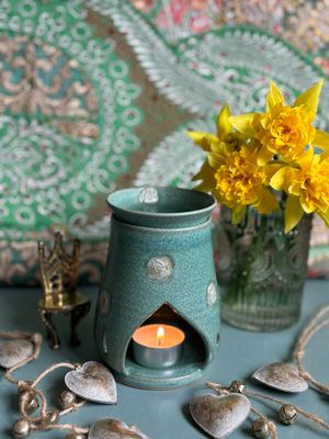 Oil Burner- Green/Teal