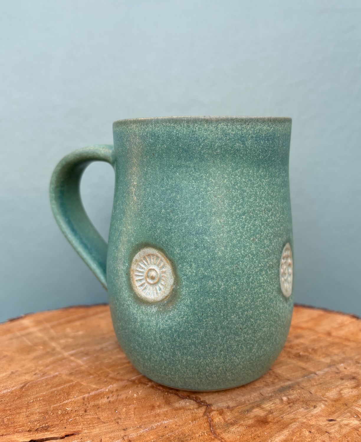 Hug in a Mug-Forest Green with Sage/ Large