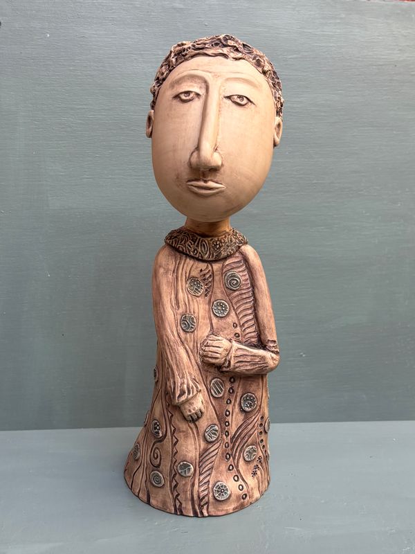 The Serene Guardian: Ceramic Angel