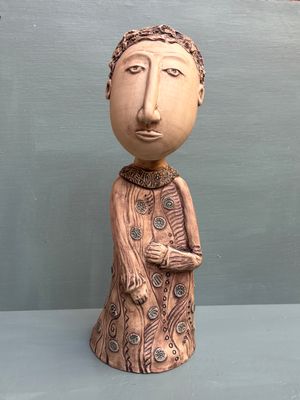 The Serene Guardian: Ceramic Angel