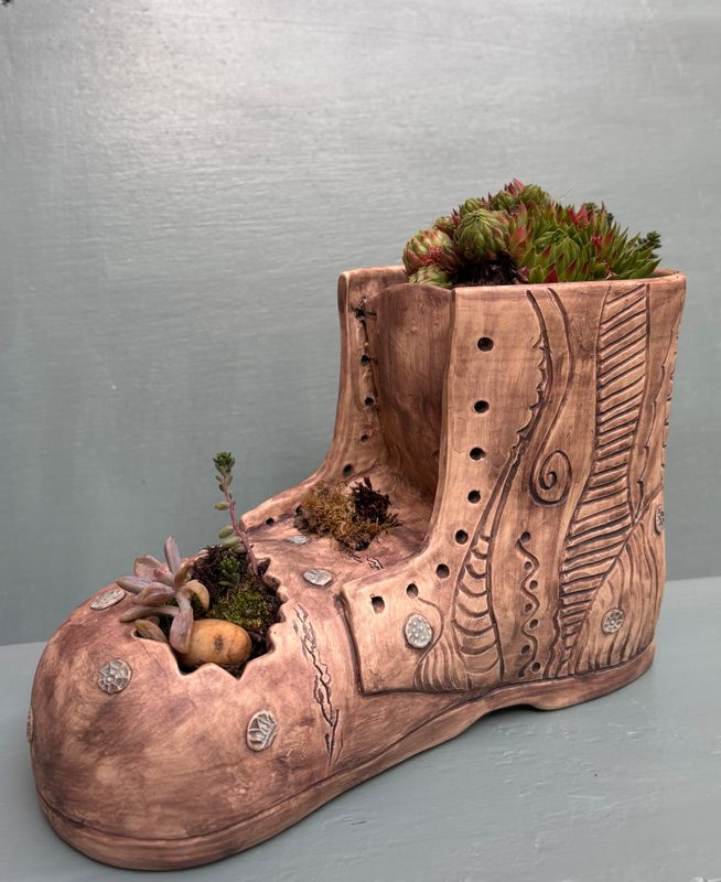 Ceramic Garden Boot