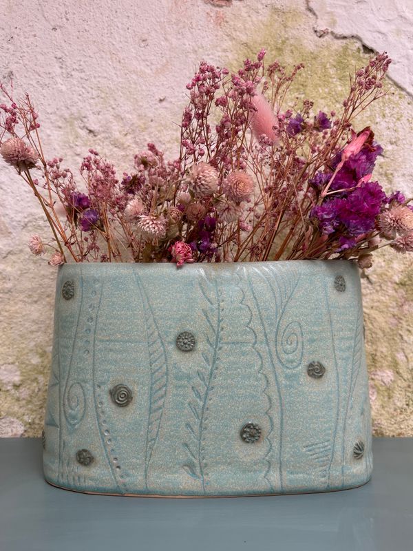 Oval Vase- Sage