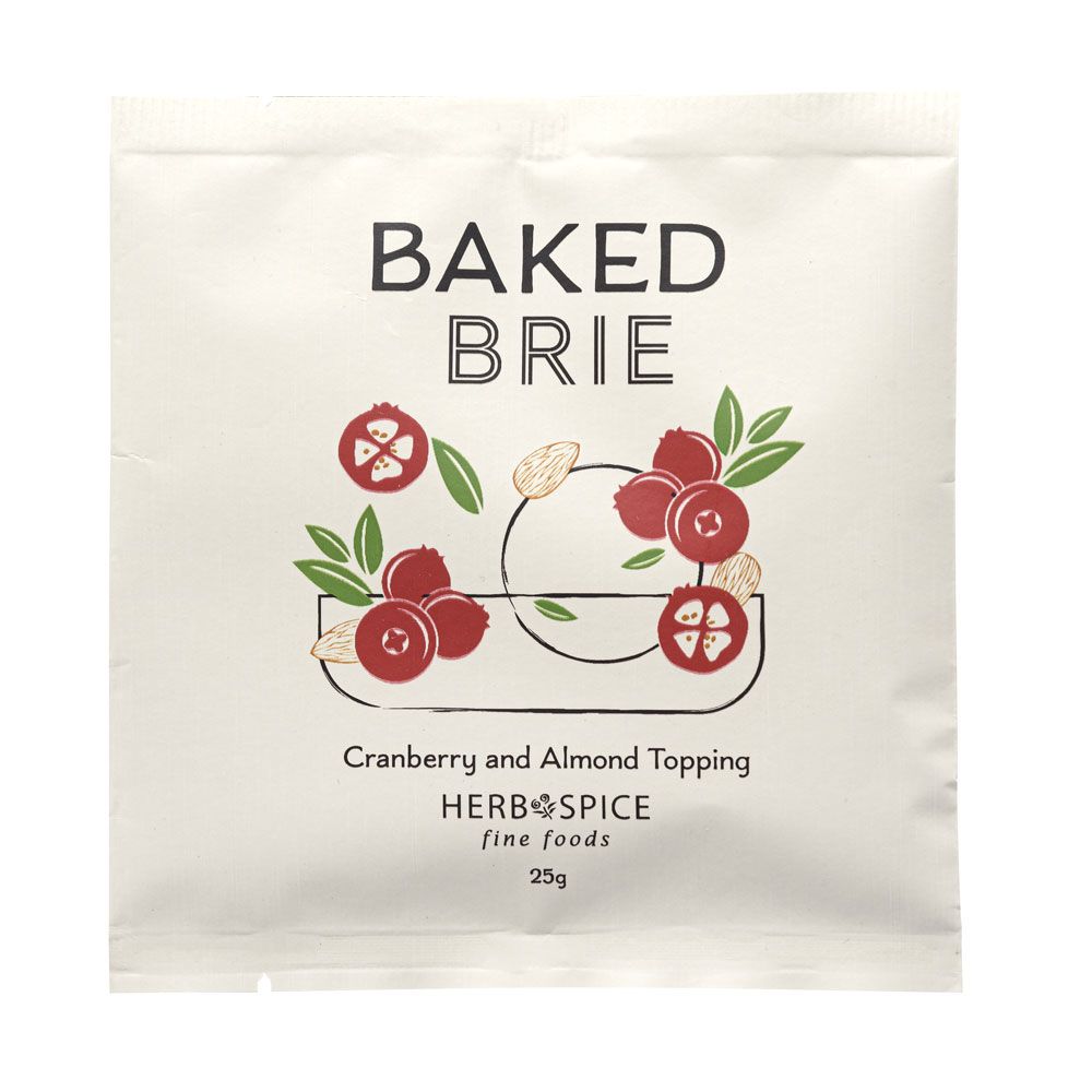 Herb & Spice Cranberry and Almond Topping Baked Brie