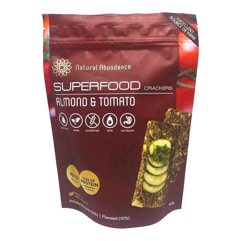 Keto Almond and Tomato Superfood Crackers