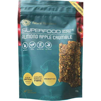 Natural Abundance Keto Almond Apple Crumble Superfood Crackers