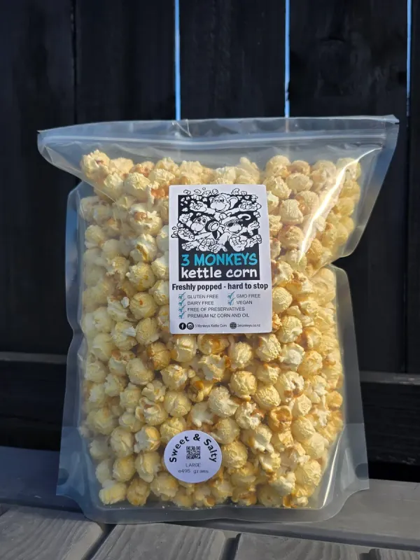 3 Monkeys Kettle Corn - Small