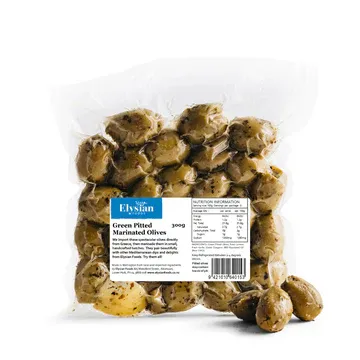 Elysian - Green Pitted Lemon & Oregano Marinated Olives Elysian - Green Pitted Lemon & Oregano Marinated Olives