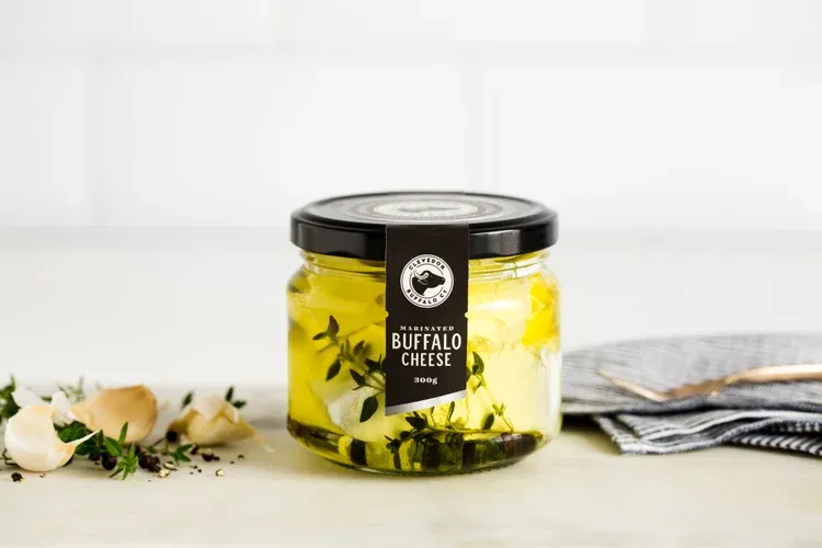 Clevedon Buffalo - Garlic & Thyme Marinated Cheese Clevedon Buffalo - Garlic & Thyme Marinated Cheese