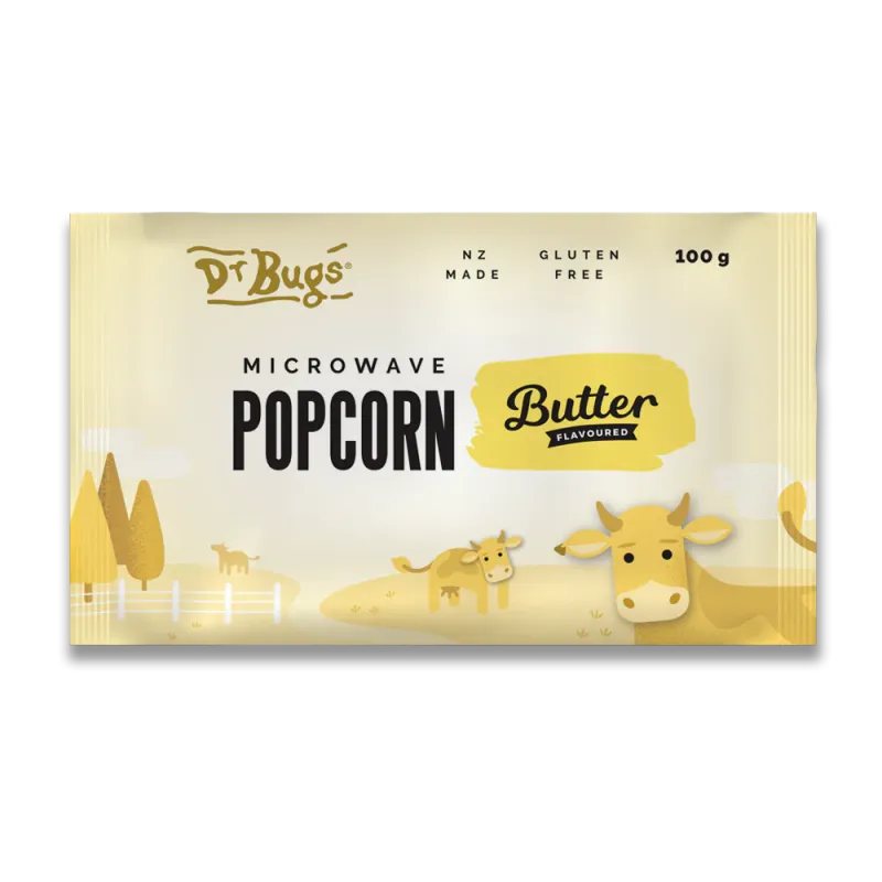 Dr Bugs Microwave Popcorn Butter Flavoured Dr Bugs Microwave Popcorn Butter Flavoured